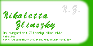 nikoletta zlinszky business card